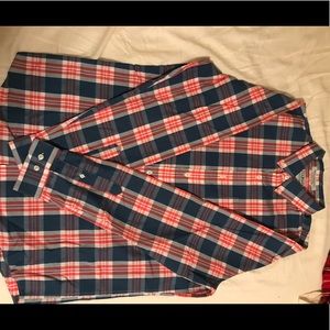 LL Bean Plaid Button Down, Size M